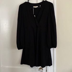 New black fixed wrap dress, Boden